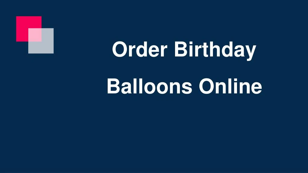 order birthday balloons online