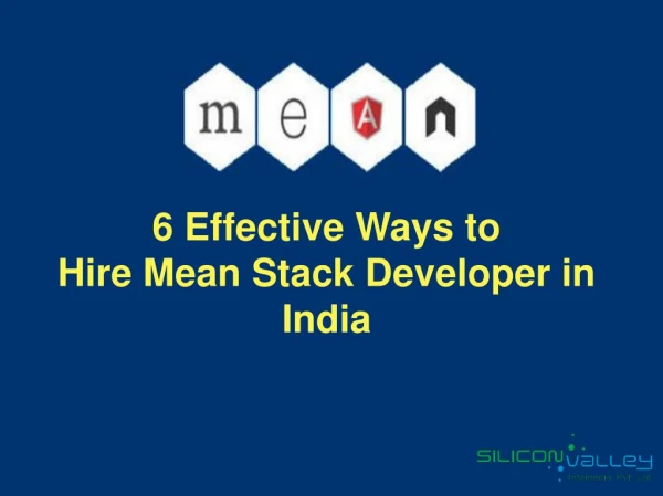 6 Effective Ways to Hire Mean Stack Developer in India
