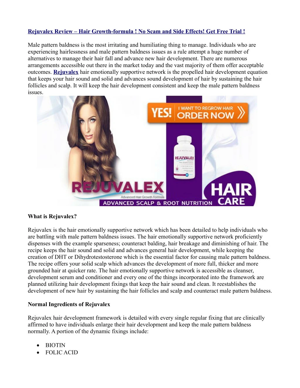 rejuvalex review hair growth formula no scam