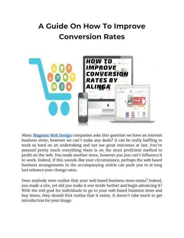 How To Improve Conversion Rates By Alinga