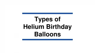 Buy Online Helium Balloons For Birthday Party