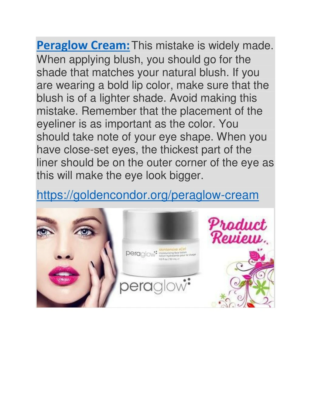 peraglow cream this mistake is widely made when