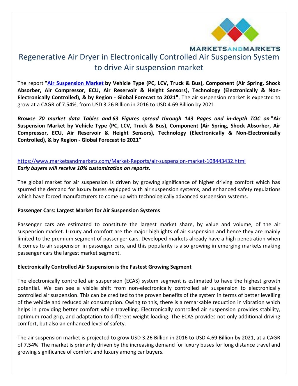 regenerative air dryer in electronically