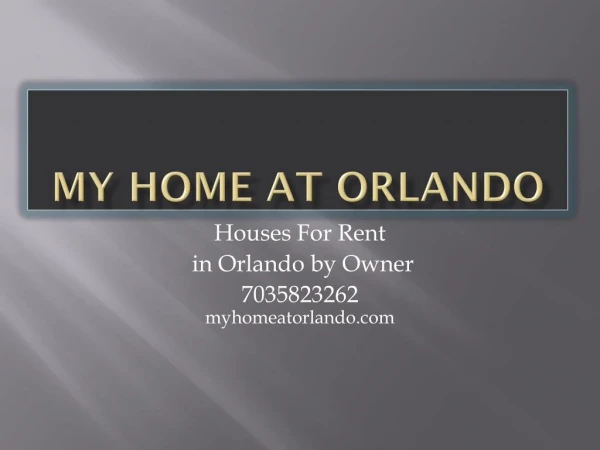 Houses for Rent in Orlando by Owner