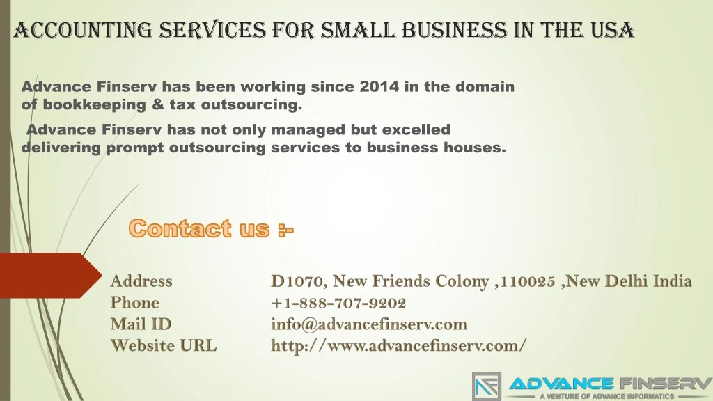 accounting services for small business in the usa