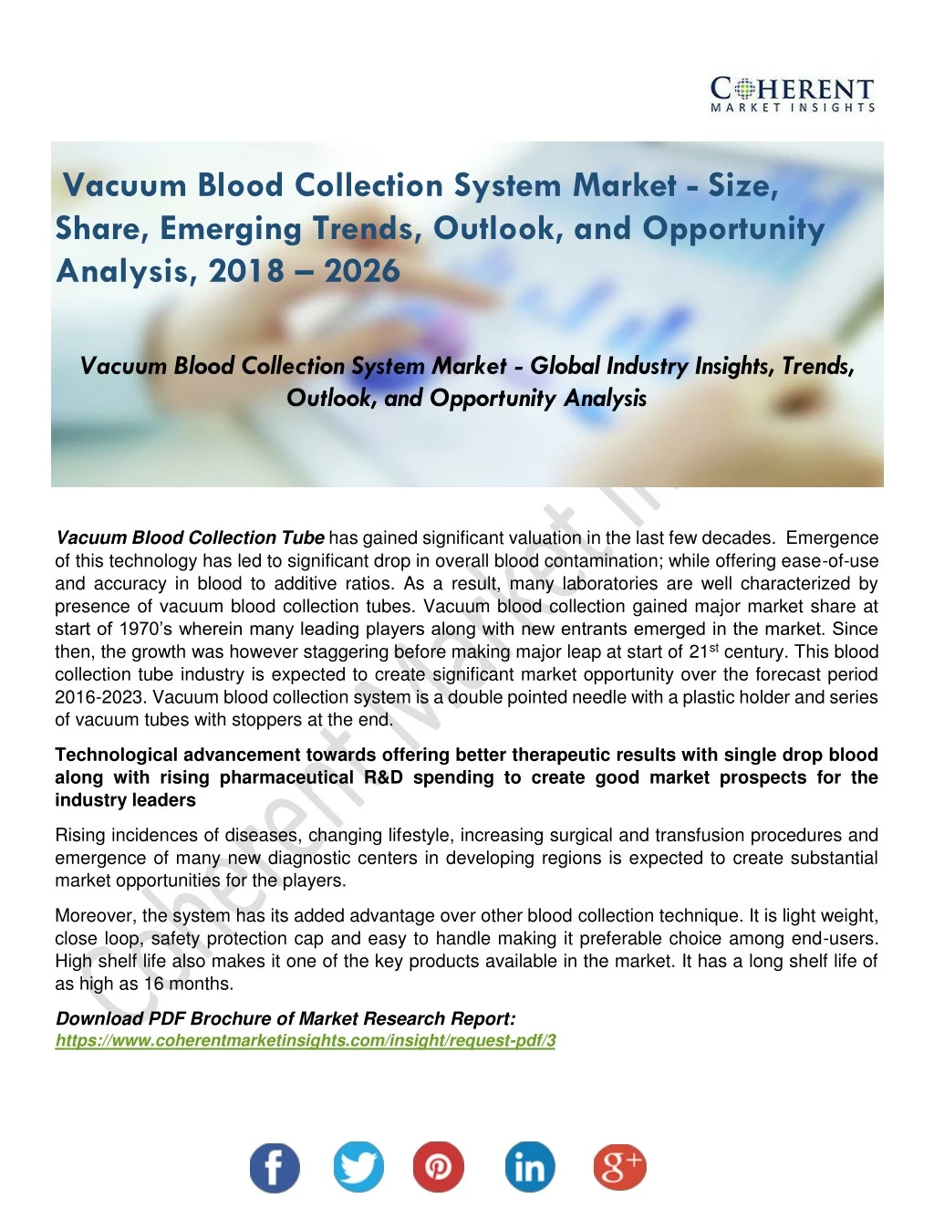 vacuum blood collection system market size share
