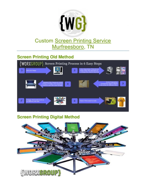 Worx Group | Custom Screen Printing Procedure