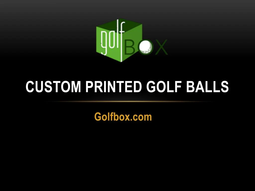 custom printed golf balls