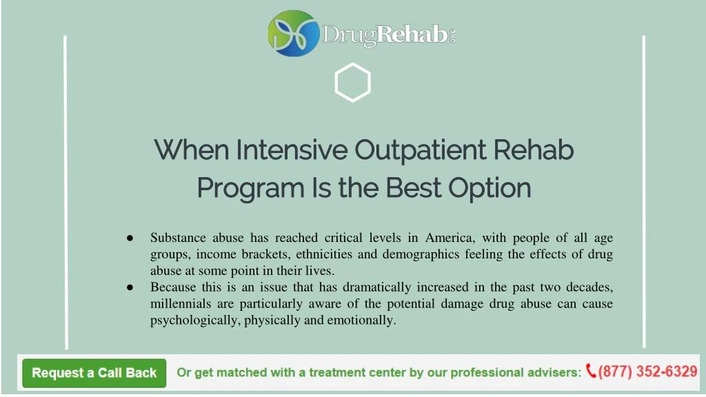 when intensive outpatient rehab program is the best option