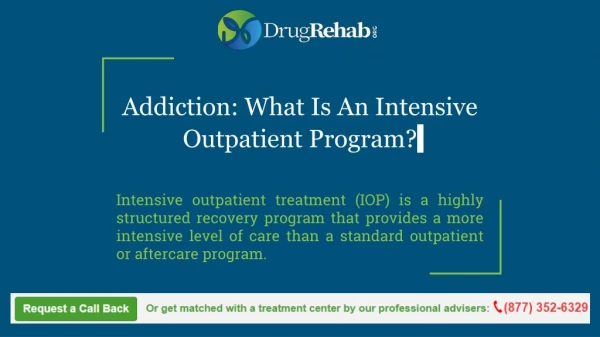 Addiction what is an intensive outpatient program