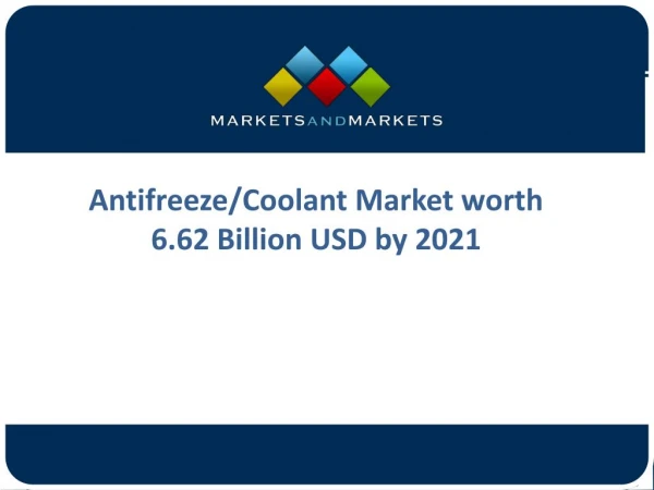 Global Analysis on Antifreeze Market