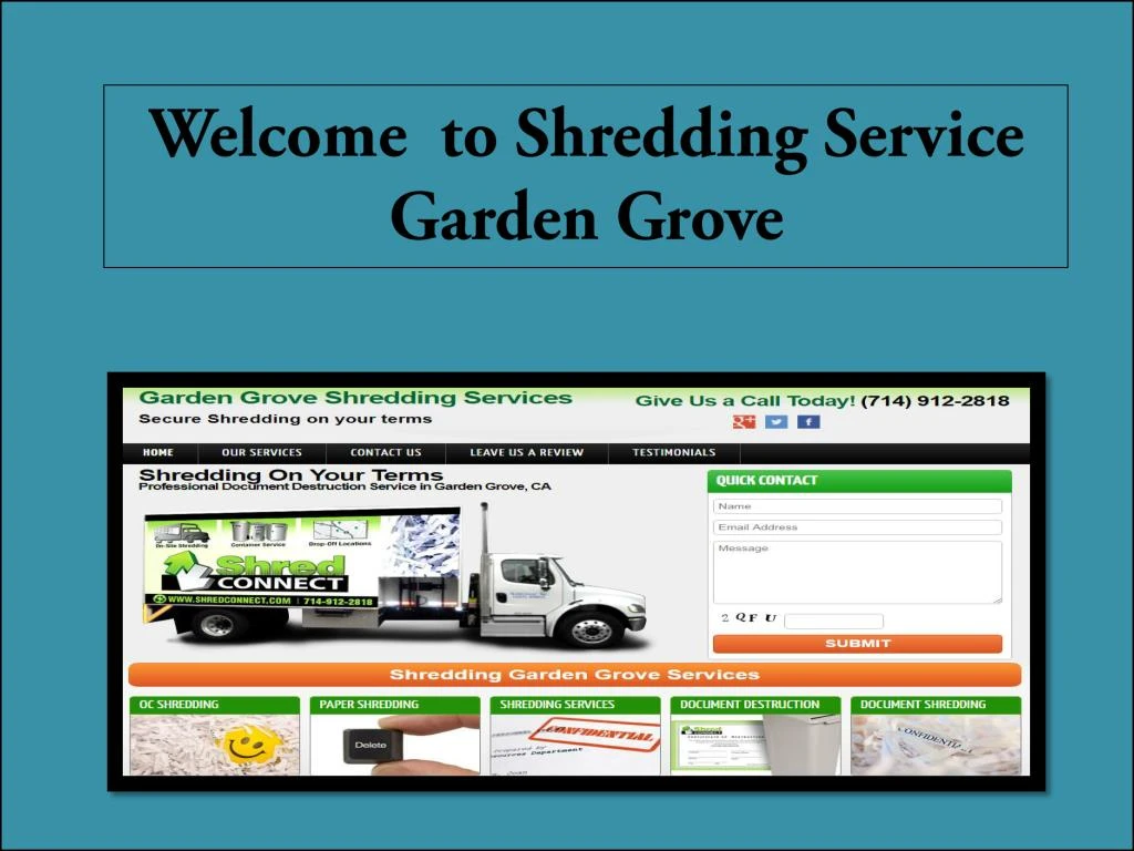 welcome to shredding service garden grove