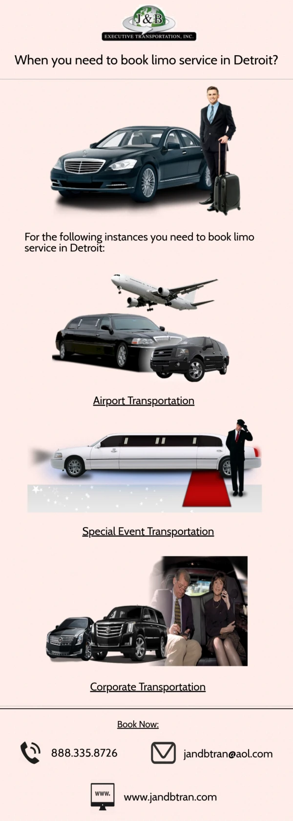 When you need to book limo service in Detroit?