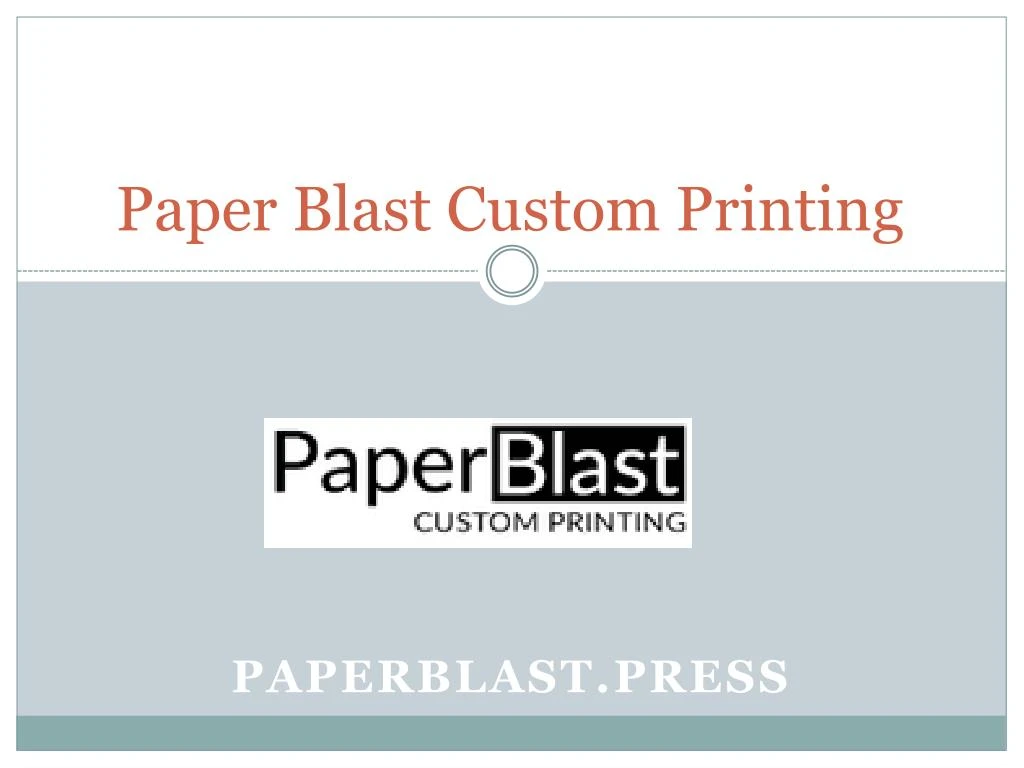 paper blast custom printing