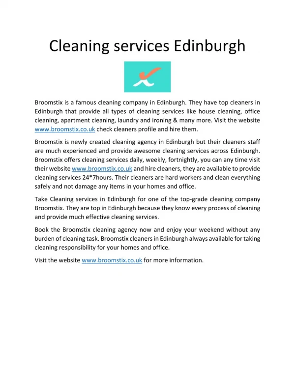 Edinburgh Cleaning Services