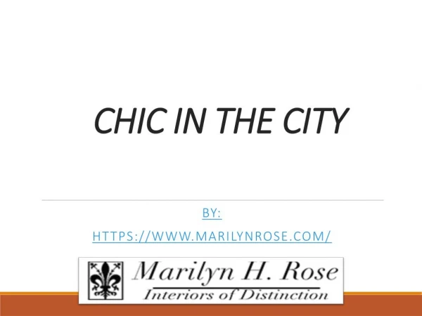 CHIC IN THE CITY