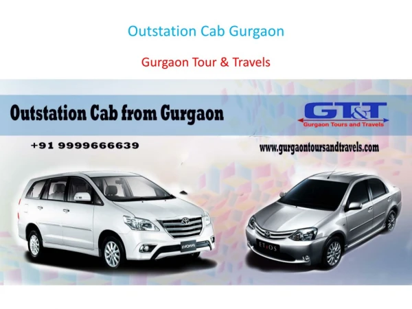 Outstation Cab Gurgaon