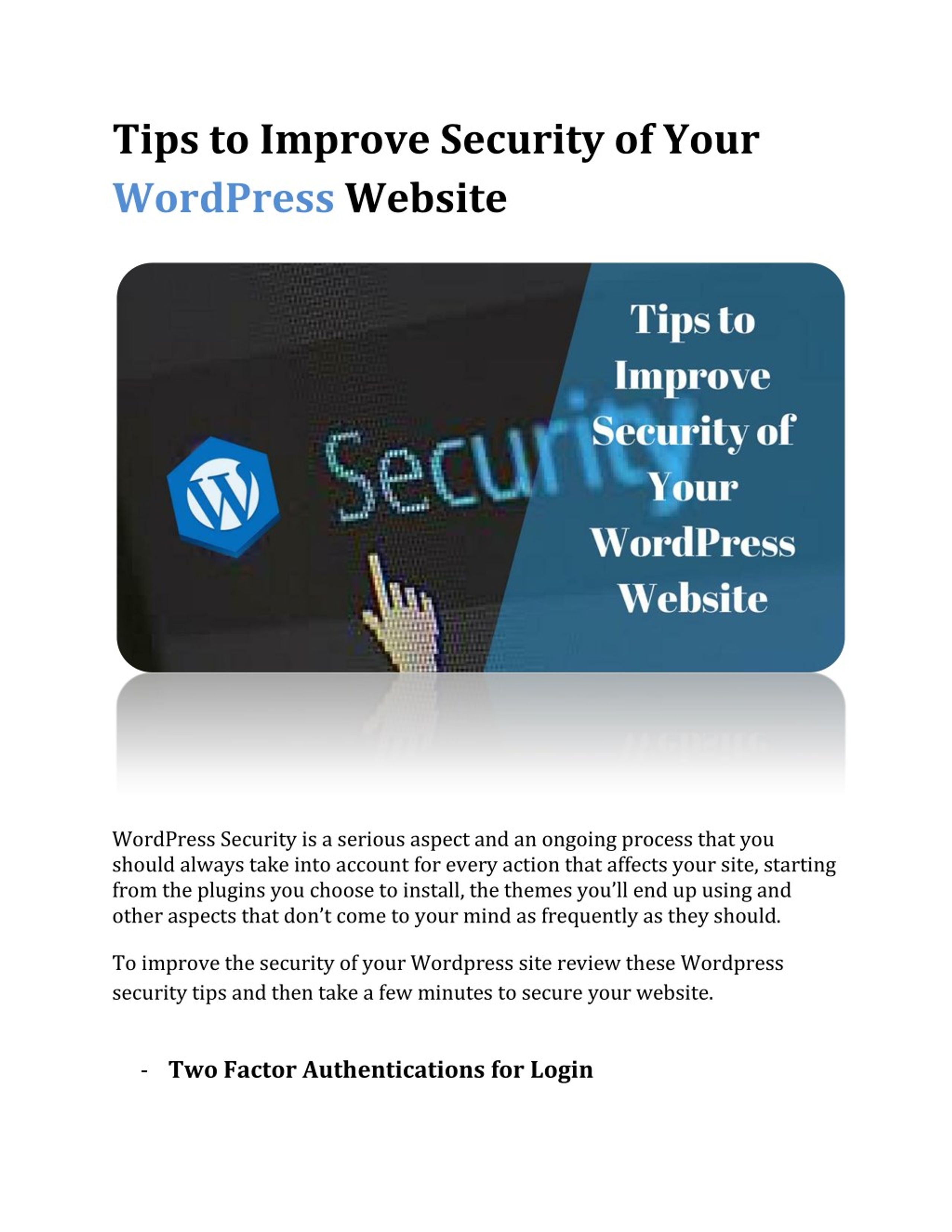 PPT - Tips to Improve Security of Your WordPress Website PowerPoint ...