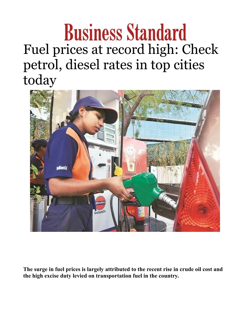 fuel prices at record high check petrol diesel