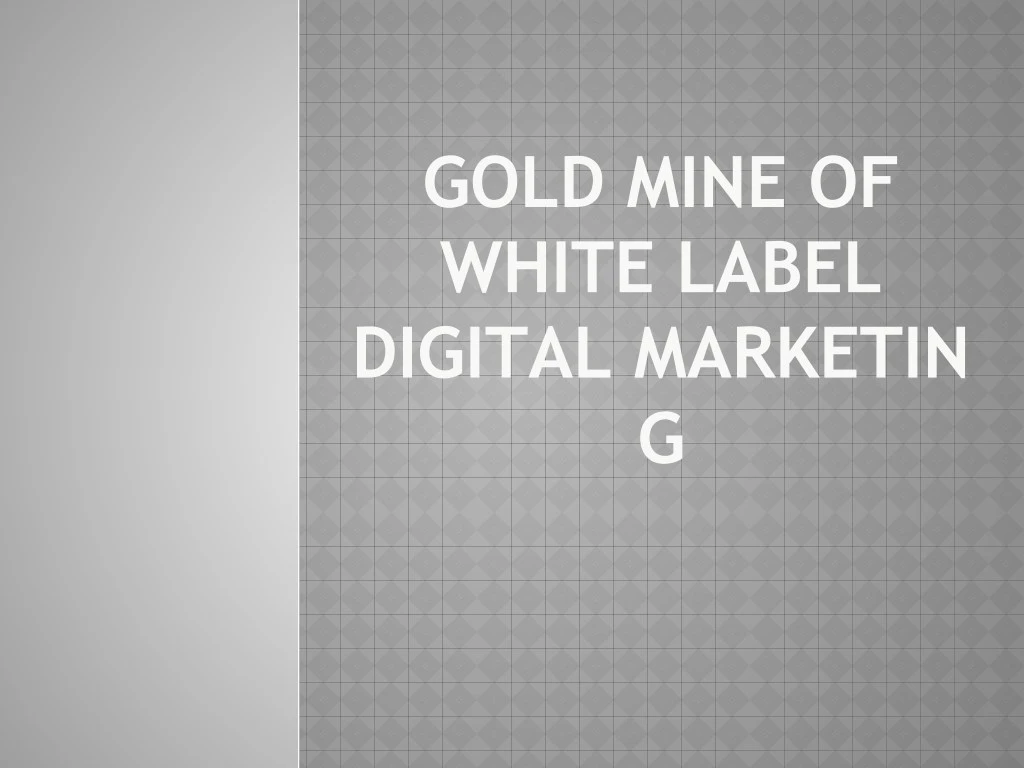 gold mine of white label digital marketin g