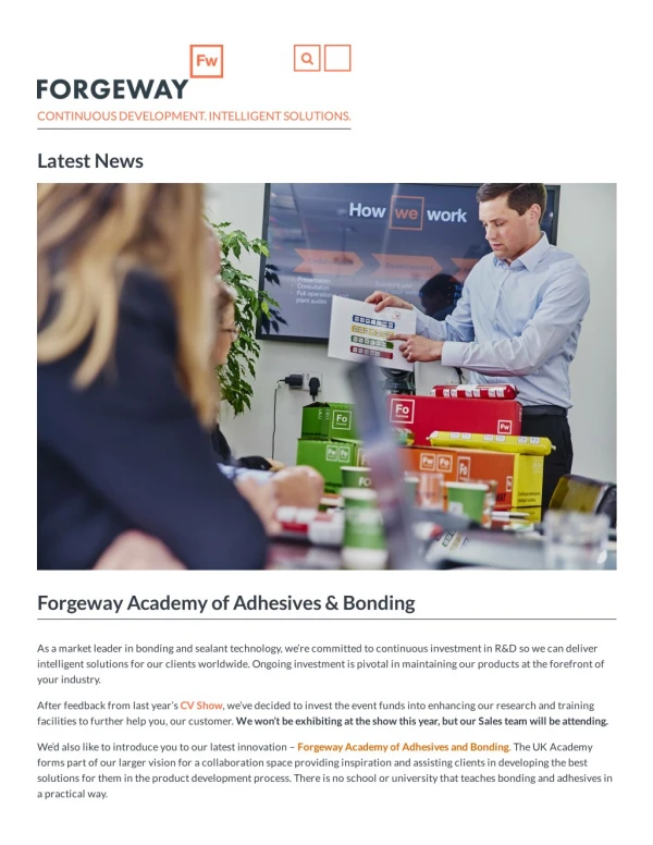 Forgeway Academy of Adhesives and Bonding