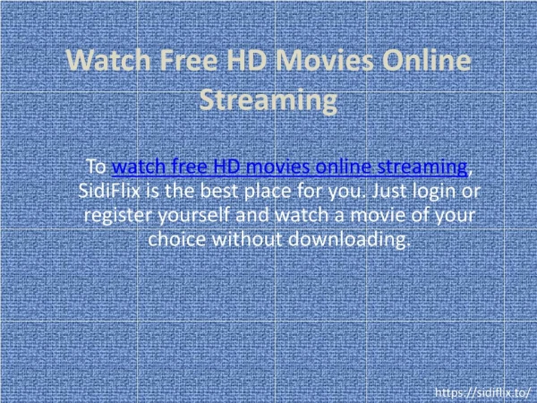 Watch Free HD Movies Online Streaming