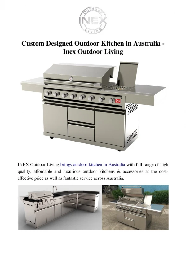 Custom Designed Outdoor Kitchen in Australia - Inex Outdoor Living