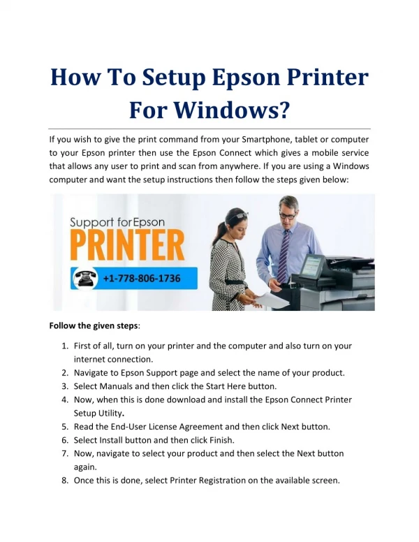 Just Dial Epson Printer Customer Helpline Number 1-778-806-1736