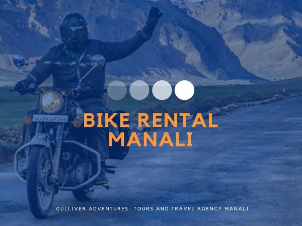 Bike Rental Manali Travel Agency