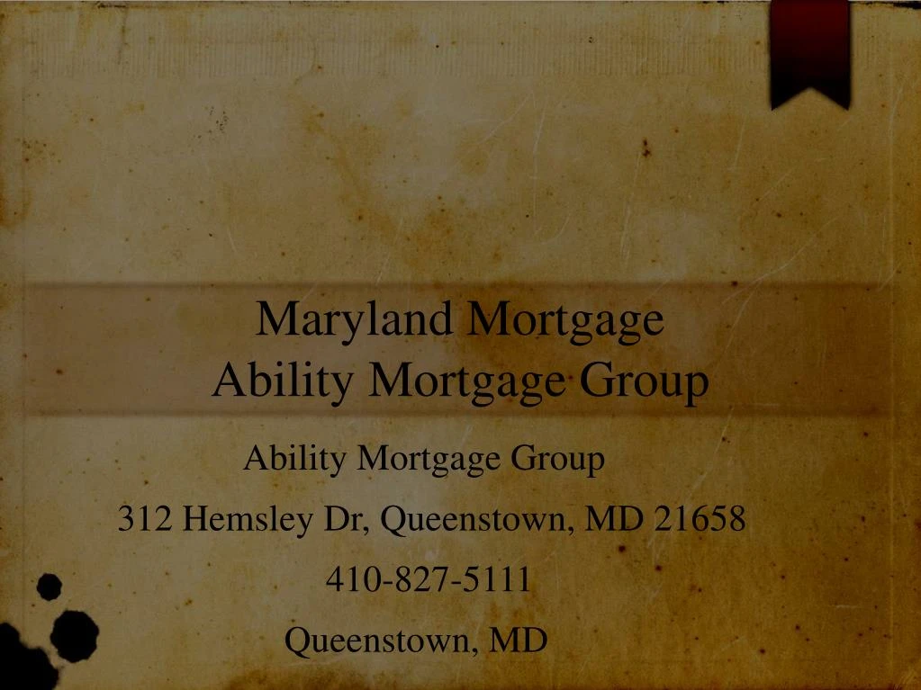 maryland mortgage ability mortgage group