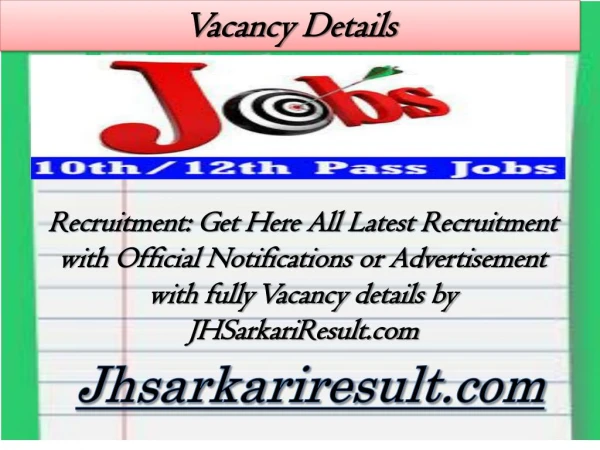 vacancy details