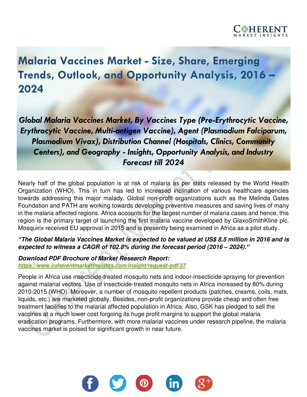 malaria vaccines market size share emerging