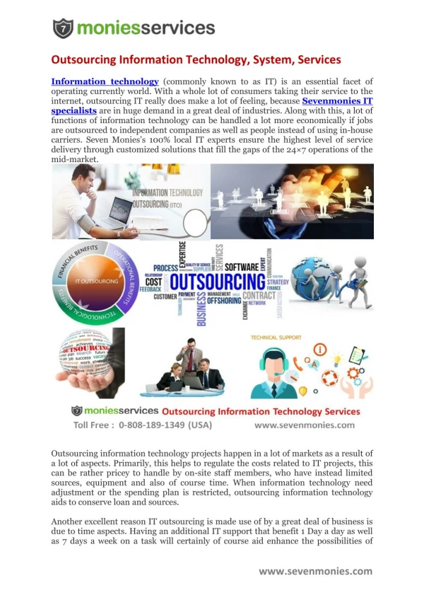 Outsourcing Information Technology, System, Services