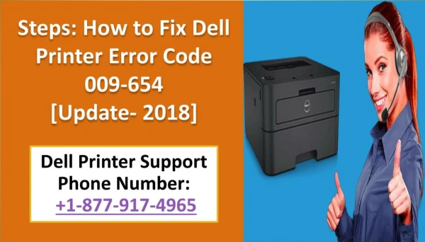 How to Fix Dell Printer Error Code 009-654? [Update 2018]