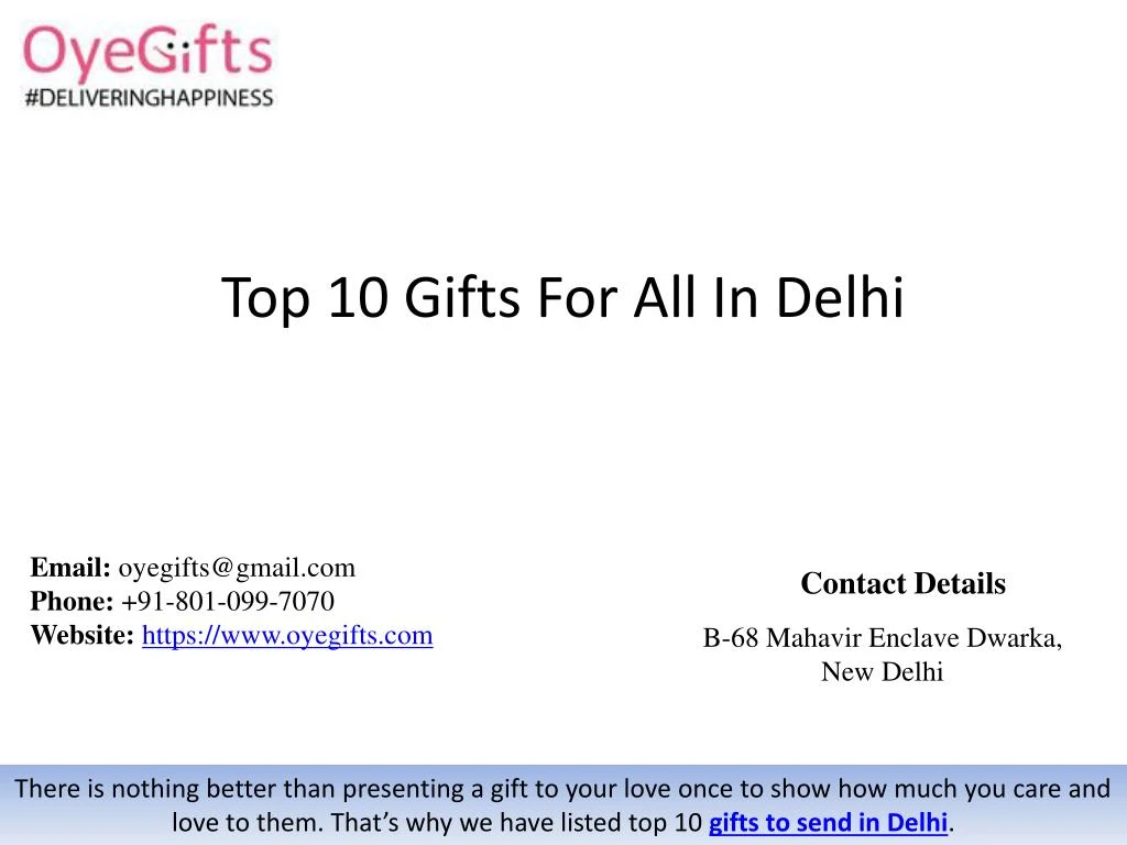 top 10 gifts for all in delhi