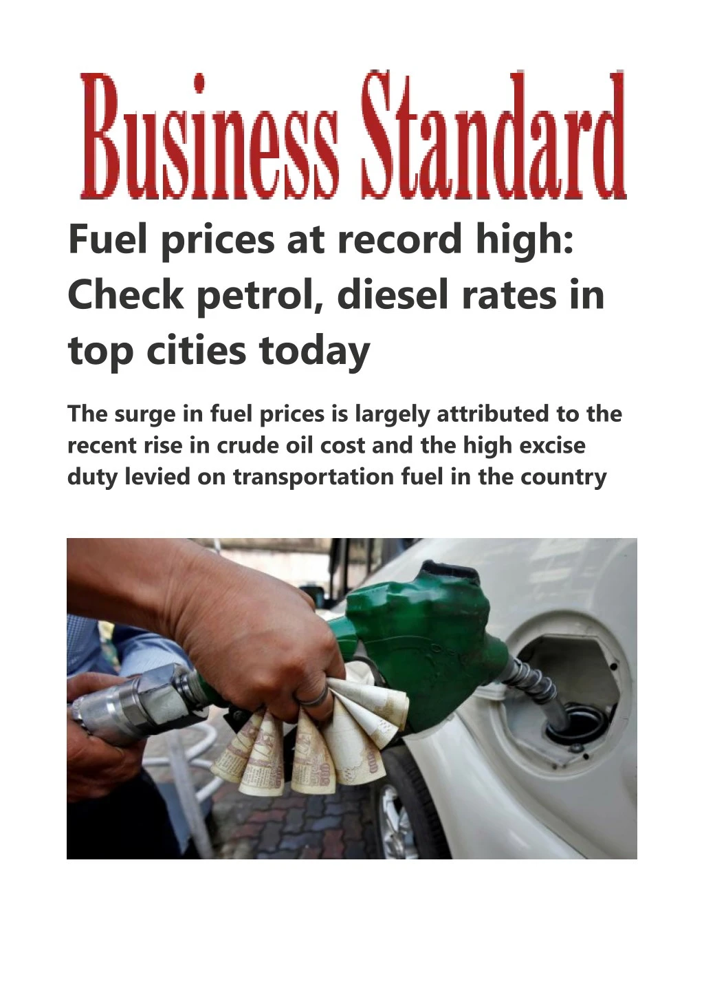 fuel prices at record high check petrol diesel