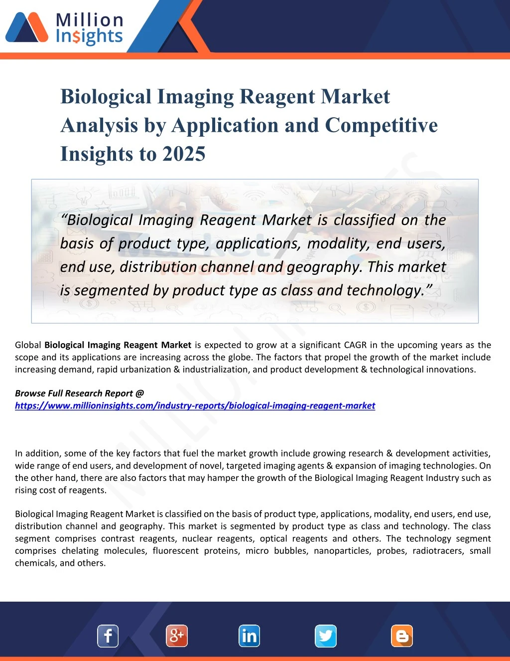 biological imaging reagent market analysis