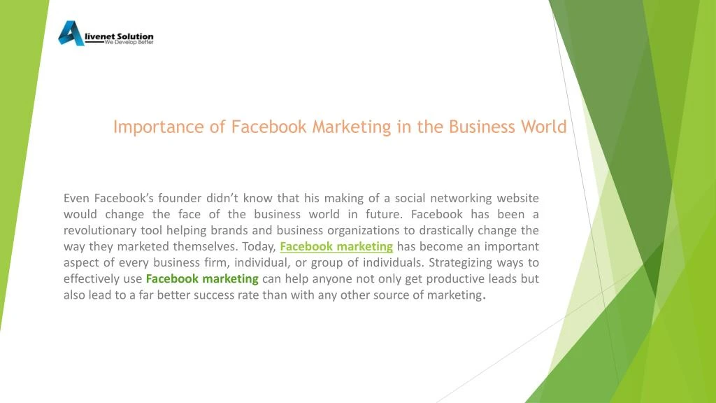 importance of facebook marketing in the business world