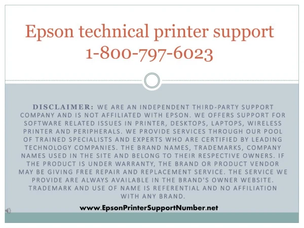 Epson printer support phone number 1-800-797-6023 Customer service
