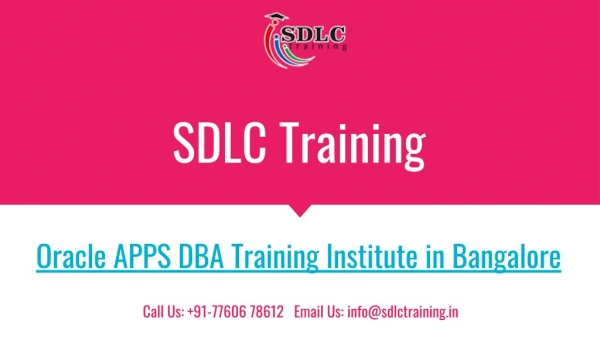 Realtime and Job Oriented Oracle APPS DBA Training in Marathahalli, Bangalore