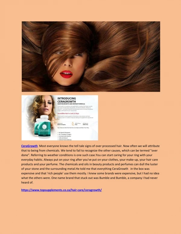 CeraGrowth - Advanced Hair Growth Formula For Beautiful Hair