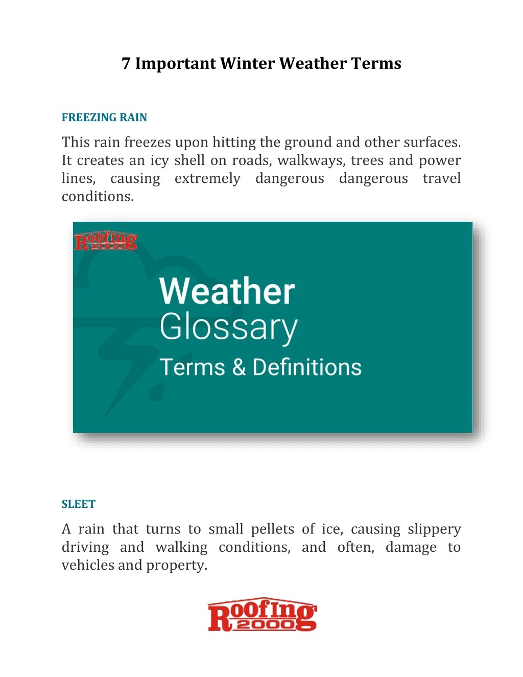 7 important winter weather terms
