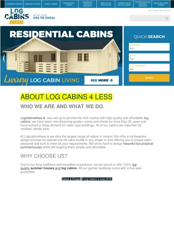Log Cabin Design and Installation Services