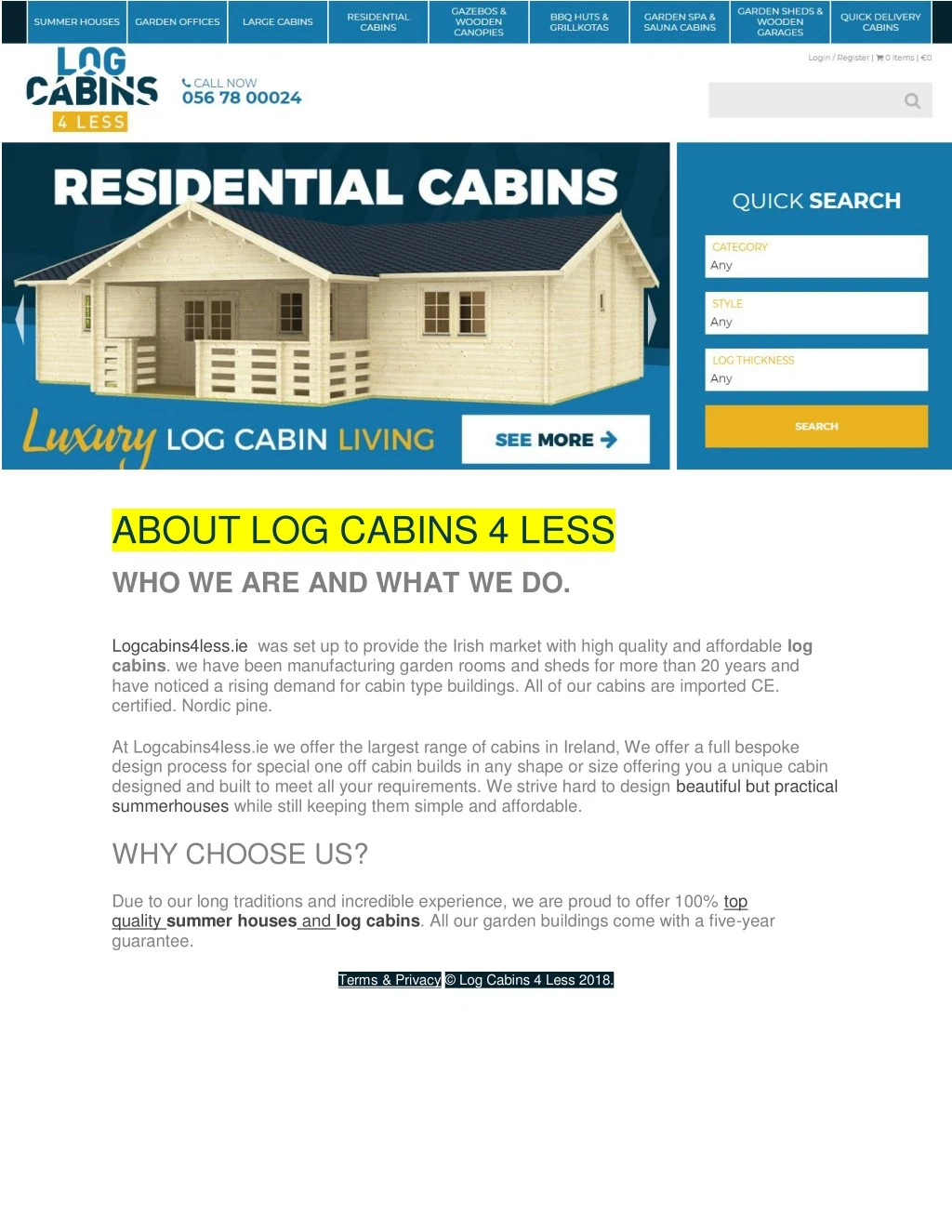 about log cabins 4 less