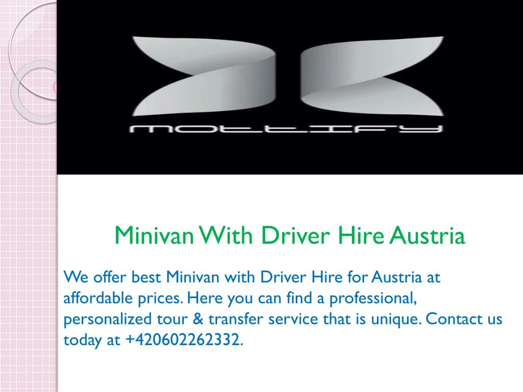 minivan with driver hire austria