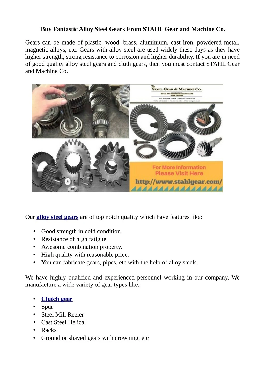 buy fantastic alloy steel gears from stahl gear