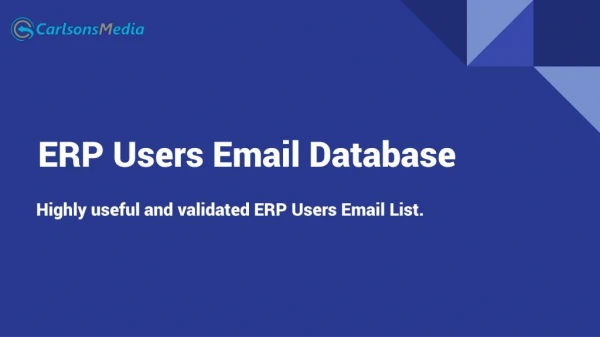 ERP Users Email List