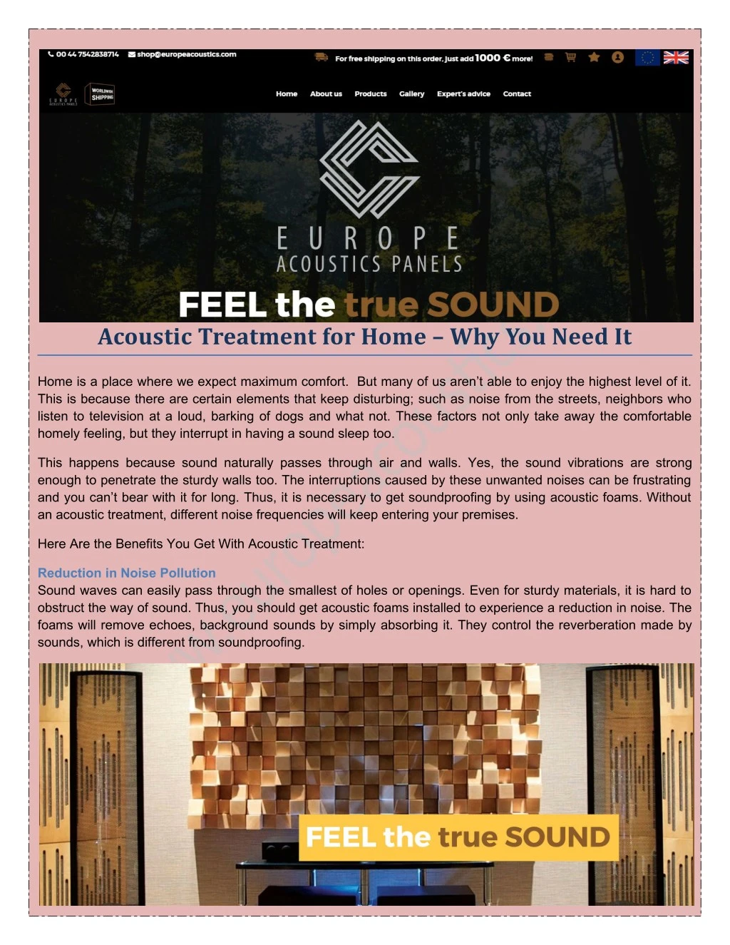 acoustic treatment for home why you need it