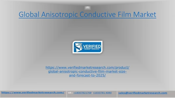 Global Anisotropic Conductive Film Market | Verified Market Research