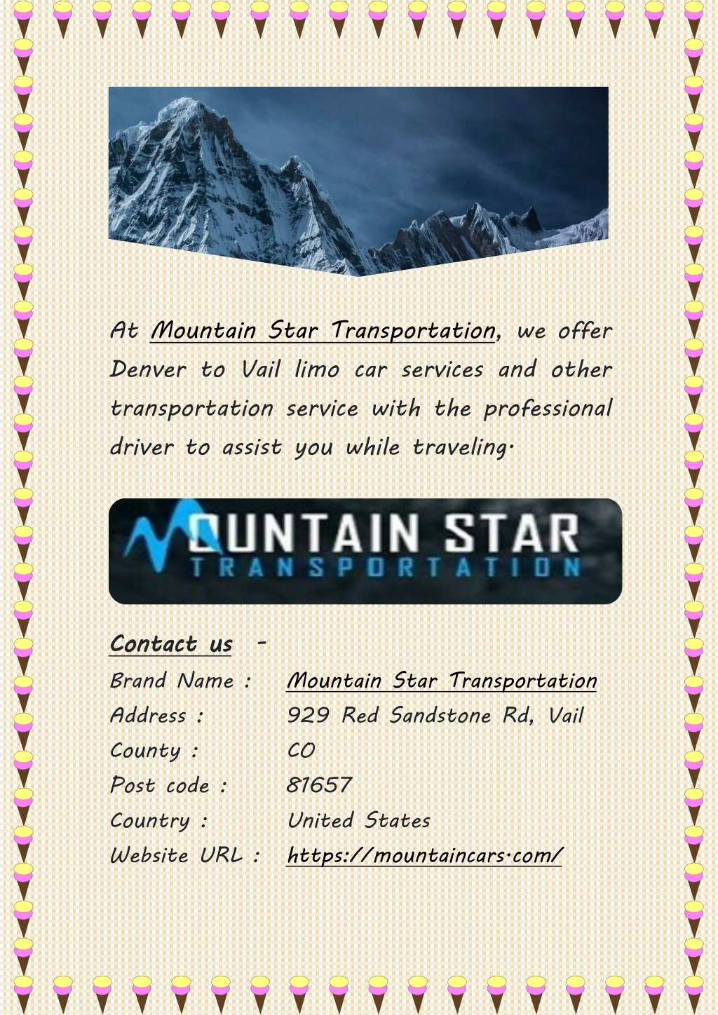 at mountain star transportation we offer denver